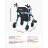 VEVOR 2-in-1 Rollator Walker & Transport Chair for Seniors, Foldable Rolling Walker Wheelchair, Lightweight Aluminum Mobility Walking Aid with Solid PU Wheels, Cup & Cane Holder - Supports 300LBS