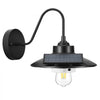 VEVOR Solar Outdoor Barn Light, 3 Lighting Modes and Motion Sensor, 2-Pack Gooseneck Light Fixture, Farmhouse Wall Sconce, with E27 Bulb Compatible, Waterproof for Porch, House, Entryway, Garage, Black