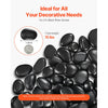 VEVOR Black River Rocks, 1-2 inch 15 lbs, Smooth & Polished Natural Pebble Stones, Decorative Garden Landscaping Stones, Paving Plant Rocks for Fish Tank, Flower Pots, Water Fountains, Pathways, Backyard