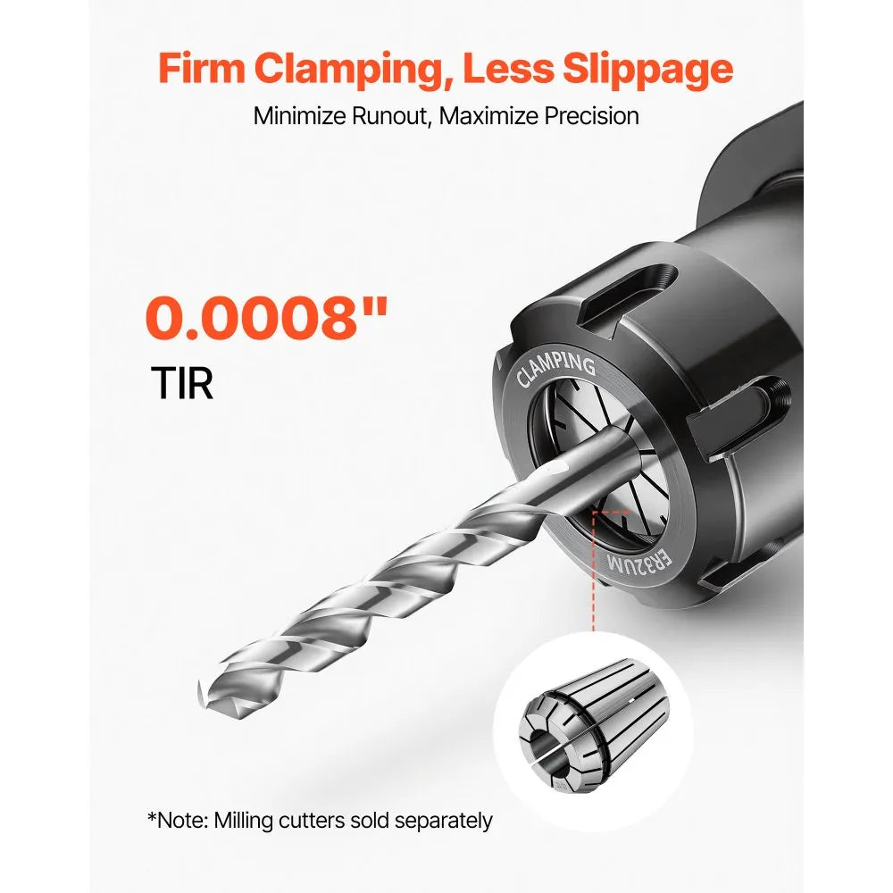 VEVOR ER32 Collet Set 1/16"-13/16" 25 Piece ER32 Spring Collet Chuck Set, for Milling Machines & Drill Presses, 0.0008" TIR High Concentricity, Precision Lathe Chuck Tool with Storage Box, Alloy Steel