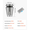 VEVOR ER16 Collet Set 1/16"-13/32" 12 Piece ER16 Spring Collet Chuck Set, for CNC Milling Machines & Drill Presses, 0.0008" TIR High Concentricity, Lathe Chuck Tool with Storage Case, Alloy Steel