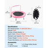VEVOR 36" Kids Trampoline, 3FT Indoor Outdoor Trampoline, Foldable Mini Trampoline with Handle, Rebounder Trampoline for Toddlers, Birthday Gift for 3+ Years Children, Boys Girls for Fun, Red