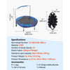 VEVOR 36" Kids Trampoline, 3FT Indoor Outdoor Trampoline, Foldable Mini Trampoline with Handle, Rebounder Trampoline for Toddlers, Birthday Gift for 3+ Years Children, Boys Girls for Fun, Bule