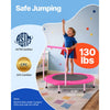 VEVOR 36" Kids Trampoline, 3FT Indoor Outdoor Trampoline, Foldable Mini Trampoline with Handle, Rebounder Trampoline for Toddlers, Birthday Gift for 3+ Years Children, Boys Girls for Fun, Pink