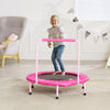 VEVOR 36" Kids Trampoline, 3FT Indoor Outdoor Trampoline, Foldable Mini Trampoline with Handle, Rebounder Trampoline for Toddlers, Birthday Gift for 3+ Years Children, Boys Girls for Fun, Pink