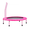 VEVOR 36" Kids Trampoline, 3FT Indoor Outdoor Trampoline, Foldable Mini Trampoline with Handle, Rebounder Trampoline for Toddlers, Birthday Gift for 3+ Years Children, Boys Girls for Fun, Pink