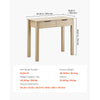 VEVOR Small Desk with Drawers, Kids Desk for Bedroom, Modern Simple Study Table for Drawing, Reading, Writing, Rectangle MDF Furniture Study Storage Table for Home, Office, Light Wood