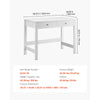VEVOR Small Desk with Drawers, Kids Desk for Bedroom, Modern Simple Study Table for Drawing, Reading, Writing, Rectangle MDF Furniture Study Storage Table for Home, Office, White