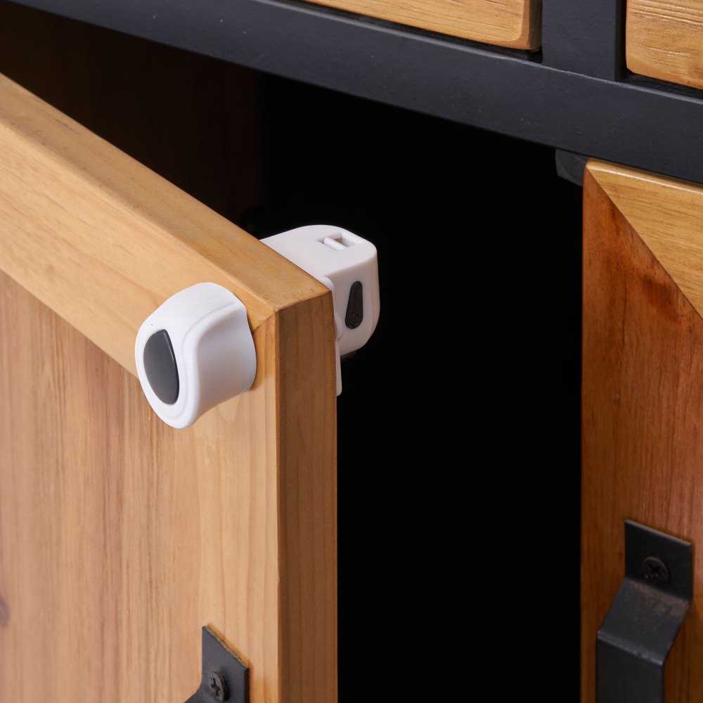 VEVOR Child Safety Magnetic Cabinet Locks, 20 Packs Baby Proofing Cabinet Locks with 4 Keys & 4 Holders, 2 Installation Choice, 3M Adhesives & Screws Included, Children Proof Cupboard Drawers Latches