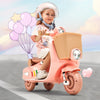 VEVOR Kids Ride On Motorcycle, 12V Battery Powered Electric Motorcycle Trike with Speed Up to 2mph, Headlight, LED Light, Music, Bluetooth, Basket, 3 Wheel Ride on Toys for Boys Girls Aged 3-4