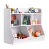 VEVOR Wood Kid Storage Cubby, Toy Storage Organizer with Bookshelf, 5-Cubby Wood Toy Storage Cabinet, Children Book Toy Shelf for Kids Room, Playroom, Kindergarten, Nursery, White