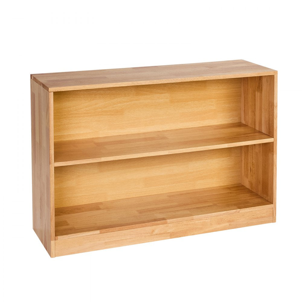 VEVOR Montessori Bookshelf, 35.4 in Width Toy Storage Organizer,  2-Tier Kids Display Storage Cabinet, Daycare Furniture, Kids Bookshelf for Bedroom, Nursery, Living Room, Entryway, Preschool, Brown
