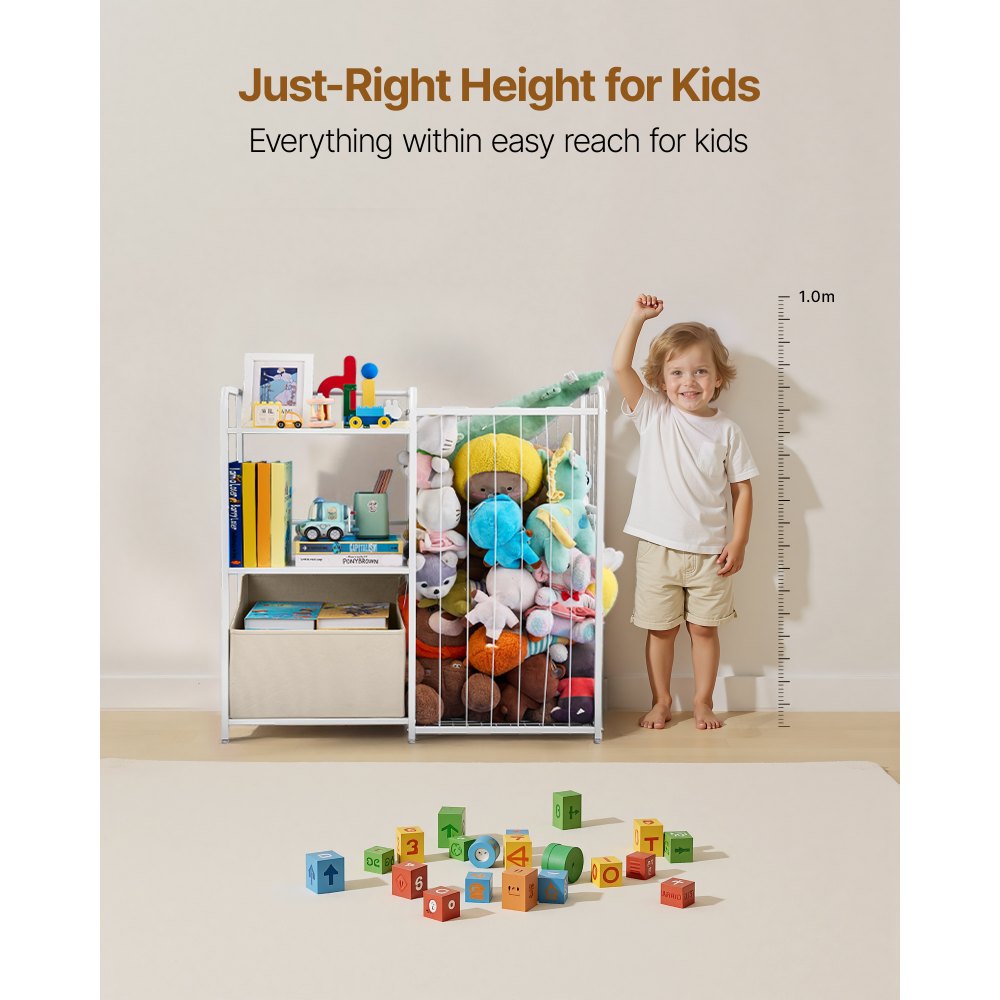 Vevor Toy Storage Organizer Kids Bookshelf with Fabric