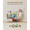 VEVOR Kids Bookshelf and Stuffed Animal Storage, Toy Storage Organizer, 2-Tier Book Shelf with Fabric Toy Chest, Toy Storage for Kids Room, Living Room, Entryway, Nursury, Preschool, White