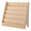 VEVOR Montessori Bookshelf, 5-Tier Scalloped Kids Bookshelf, Front Facing Toddler Bookcase, Dual Hooks for Hanging Backpacks, Baby Bookshelf for Kids Room, Living Room, Entryway, Nursury, Preschool