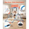 VEVOR Gymnastic Bars for Kids, 140 lbs Capacity Folding Training Kip Bar, Adjustable Height Gymnastic Horizontal Bar for Home, Training Equipment for Indoor and Outdoor, Easy to Assemble, Blue