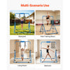 VEVOR Gymnastic Bars for Kids, 140 lbs Capacity Folding Training Kip Bar, Adjustable Height Gymnastic Horizontal Bar for Home, Training Equipment for Indoor and Outdoor, Easy to Assemble, Blue