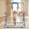 VEVOR Gymnastic Bars for Kids, 140 lbs Capacity Folding Training Kip Bar, Adjustable Height Gymnastic Horizontal Bar for Home, Training Equipment for Indoor and Outdoor, Easy to Assemble, Blue