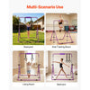 VEVOR Gymnastic Bars for Kids, 140 lbs Capacity Folding Training Kip Bar, Adjustable Height Gymnastic Horizontal Bar for Home, Training Equipment for Indoor and Outdoor, Easy to Assemble, Purple