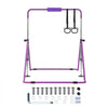 VEVOR Gymnastic Bars for Kids, 140 lbs Capacity Folding Training Kip Bar, Adjustable Height Gymnastic Horizontal Bar for Home, Training Equipment for Indoor and Outdoor, Easy to Assemble, Purple