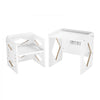 VEVOR Montessori Weaning Table and Chair Set, Wooden Toddler Table and Chair Set for Aged 1-5, Adjustable Height Kids Montessori Chair and Activity Table, Ideal for Reading, Eating, Playing - White