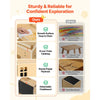 VEVOR Montessori Weaning Table and Chair Set, Wooden, 3 in 1 Kids Table and Chair Set for Toddlers 1-5, with Detachable Chalkboard, 0°& 35°Angles, Easy to Clean, for Eating Drawing Reading Playing
