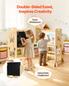 VEVOR Toddler Tower, Wooden, 4 in 1 Kitchen Step Stool for Kids 1-5, Montessori Weaning Table and Chair Set, Learning Standing Tower with Chalkboard, Easy to Clean, for Bathroom and Kitchen Counter