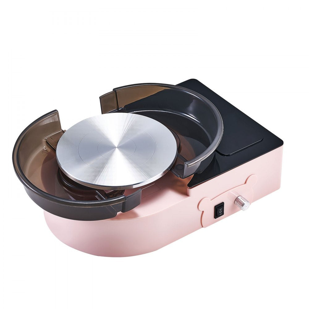 VEVOR Mini Pottery Wheel, 6 inch Turntable, Forward and Reverse Rotation, Adjustable Speed, Electric Clay Wheel for Kids and Adults, with Clay Shaping Tools, for Home DIY, Pottery Classes, Pink