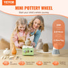 VEVOR Mini Pottery Wheel, 0-320RPM Adjustable Speed Detachable Basin Forming Machine, 2.56in/3.94in 2 Turntables Electric Ceramic Wheel Machine, 18pcs Accessories, for Art Craft Work Home DIY, Green