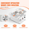 VEVOR Mini Pottery Wheel, 0-320RPM Adjustable Speed Detachable Basin Forming Machine, 2.56in/3.94in 2 Turntables Electric Ceramic Wheel Machine, 18pcs Accessories, for Art Craft Work Home DIY, White