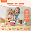 VEVOR Mini Pottery Wheel, 0-320RPM Adjustable Speed Detachable Basin Forming Machine, 2.56in/3.94in 2 Turntables Electric Ceramic Wheel Machine, 18pcs Accessories, for Art Craft Work Home DIY, Pink