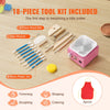VEVOR Mini Pottery Wheel, 0-320RPM Adjustable Speed Detachable Basin Forming Machine, 2.56in/3.94in 2 Turntables Electric Ceramic Wheel Machine, 18pcs Accessories, for Art Craft Work Home DIY, Pink