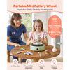 VEVOR Mini Pottery Wheel, 6 inch Turntable, Forward and Reverse Rotation, Adjustable Speed, Electric Clay Wheel for Kids and Beginners, with Shaping Tools, for Home DIY, Pottery Classes, Green