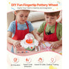 VEVOR Mini Pottery Wheel, 2 in and 3 in Turntables, Adjustable Speed, Electric Clay Wheel for Kids and Beginners, Complete Pottery Set with Clay Sculpting Tools, Gift for Boys and Girls, Green