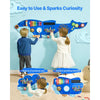 VEVOR Orca Activity Wall Busy Board Panels, 12 Activities, Montessori Sensory Wall Toy for Kids 3-12 Years, Montessori Learning Activity Center, Ideal for Toddler Playroom Nursery Classroom