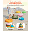 VEVOR Balance Stepping Stones for Kids, 6 PCS, Up to 220 lbs, Non-Slip Toddlers Sensory Stepping Stones, Obstacle Course Coordination Game Toys Indoor or Outdoor Play for Children Aged 3 4 5 6 7 8+
