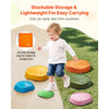VEVOR Balance Stepping Stones for Kids, 6 PCS, Up to 220 lbs, Non-Slip Toddlers Sensory Stepping Stones, Obstacle Course Coordination Game Toys Indoor or Outdoor Play for Children Aged 3 4 5 6 7 8+
