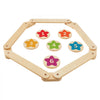 VEVOR Balance Beam Stepping Stones, 6 PCS Wooden Toddler Balance Boards, Montessori Toy for Kids 2-6, Build Coordination and Gross Motor Skills, Gymnastics Course Indoor & Outdoor for Girls Boys Gift