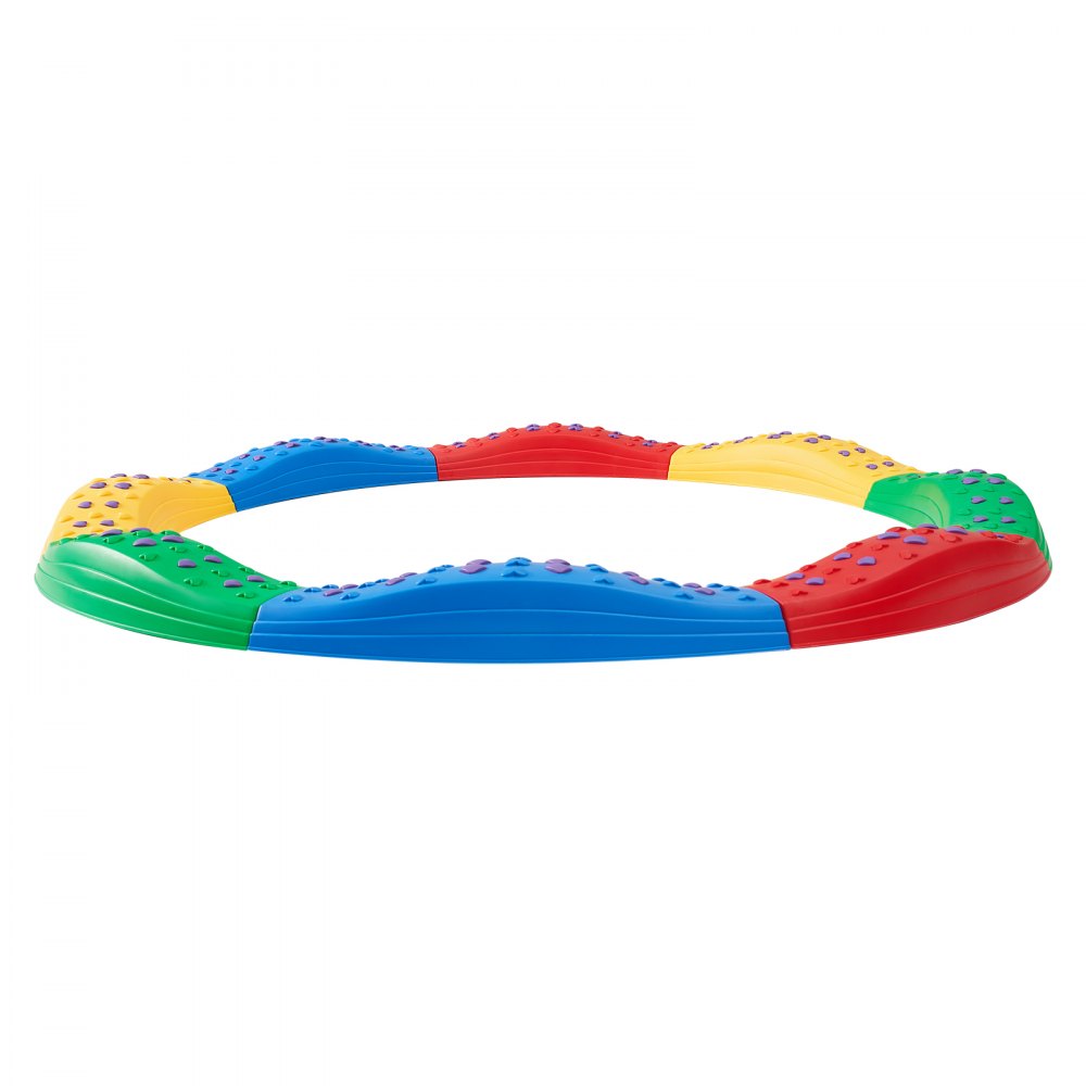 VEVOR Balance Beam Stepping Stones, 8 PCS Toddler Balance Boards Non-Slip Textured Surface & Rubber Pads, Montessori Toy for Kids 2-6, Build Coordination and Gross Motor Skills, Indoor or Outdoor Play