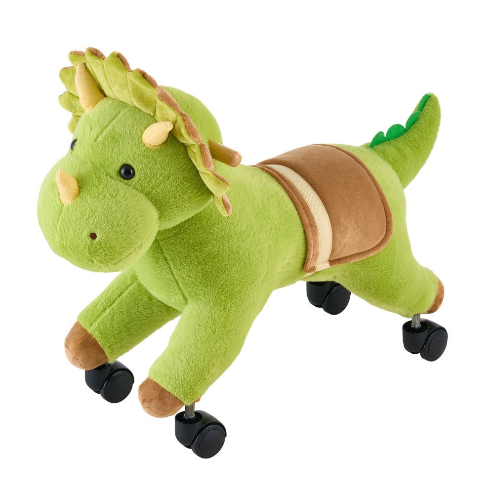 VEVOR Ride On Horse, Riding Dinosaur Toys for Kids, Features Lifelike Dinosaur Roars, No Battery Required, 360-Degree Flexible Smooth Wheels, Soft Seat, 88 lbs Max Load Capacity for Toddlers Ages 3+