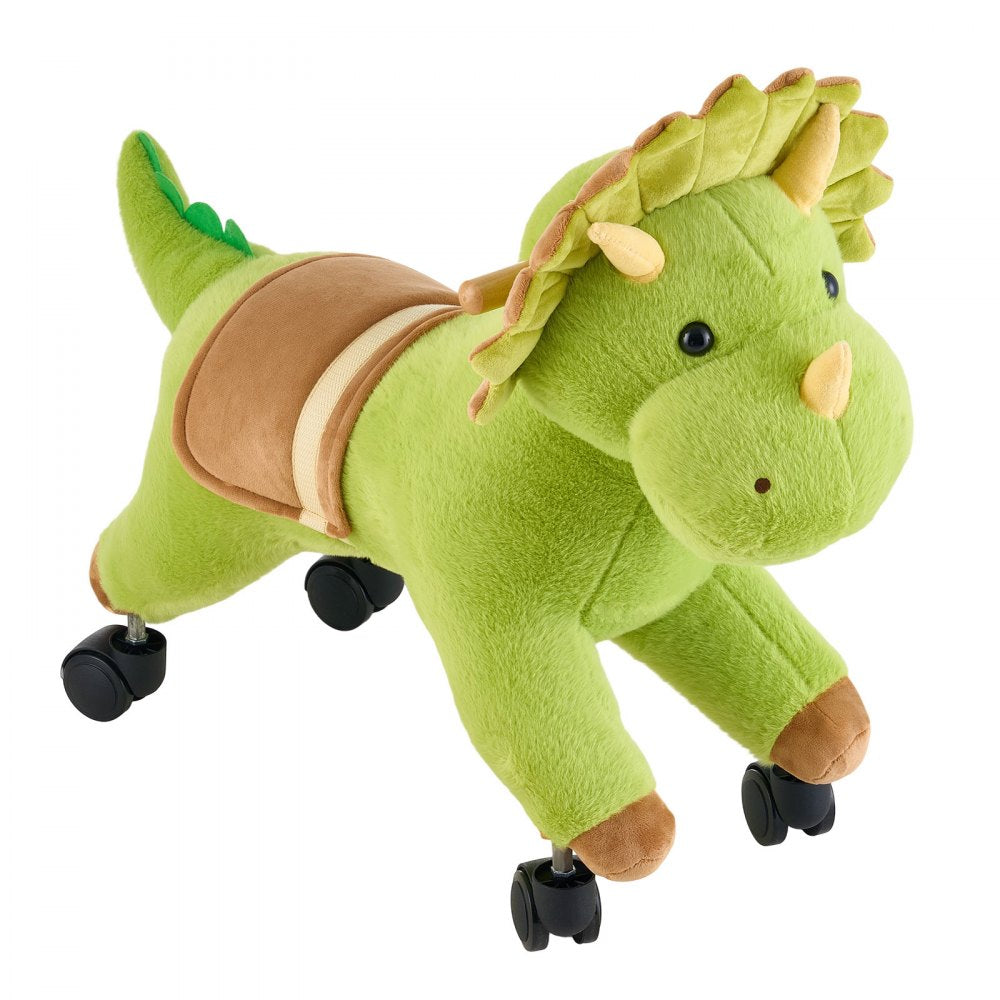VEVOR Ride On Horse, Riding Dinosaur Toys for Kids, Features Lifelike Dinosaur Roars, No Battery Required, 360-Degree Flexible Smooth Wheels, Soft Seat, 88 lbs Max Load Capacity for Toddlers Ages 3+