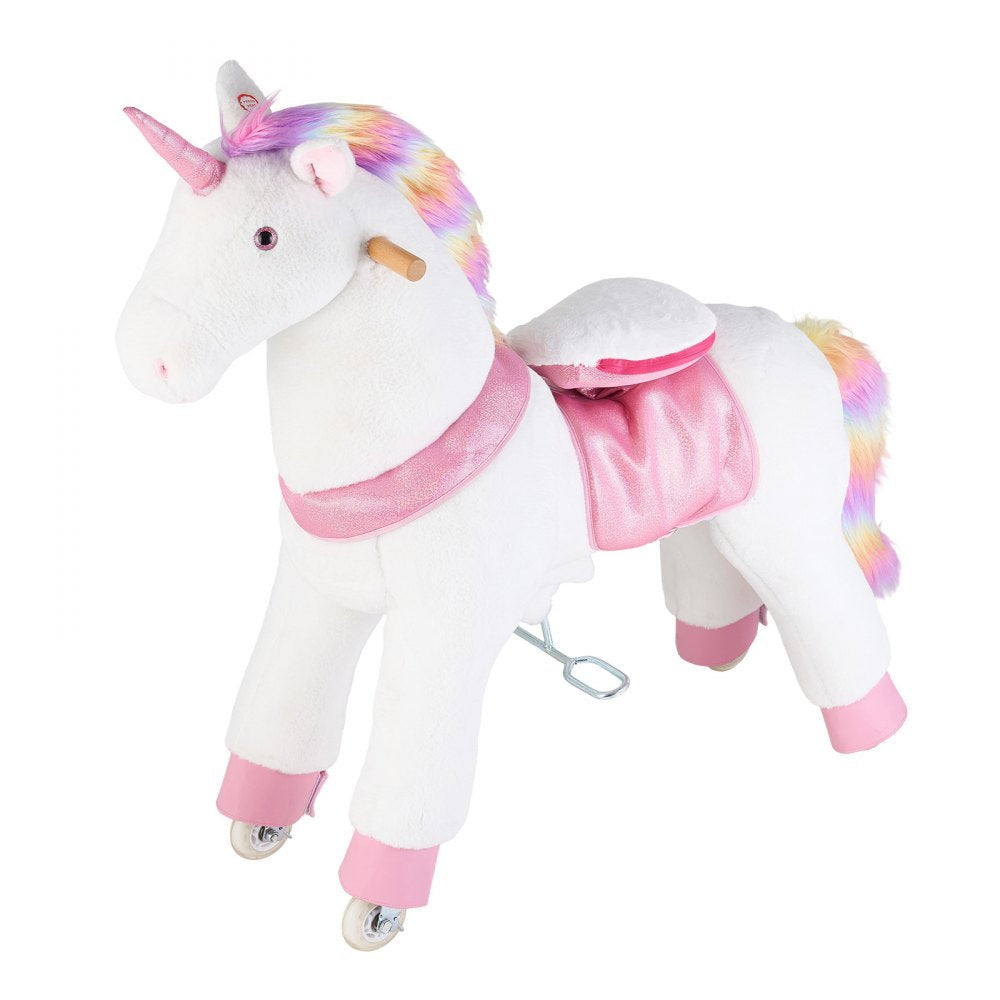VEVOR Ride On Horse, Riding Unicorn Toys for Kids, No Battery Required, Smooth Wheels with Anti-Roll Stop Ring, Upgraded Raised Seat, Handles, Sturdy Pedals, 176 lbs Max Load Capacity for Ages 6+