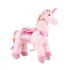 VEVOR Ride On Horse, Riding Pink Unicorn Toys for Kids, No Battery Required, Smooth Wheels with Anti-Roll Stop Ring, Upgraded Raised Seat, Handles, Pedals, 110 lbs Max Load Capacity for Ages 3-8