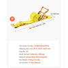 VEVOR Ratchet Straps, 2 in x 15 ft, 30 Pack E-Track Tie Down Straps, 4400 lbs Break Strength & 1460 lbs Rated Load, Tie Down Ratcheting for Moving, Trailers, Motorcycles, Kayaks, Car Roof, Yellow