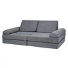 VEVOR Kids Couch, 10Pcs Modular Kids Play Couch, Toddler Couch Sofa Bed, Kids Chair Seat Playroom Furniture, Kids Sofa with Removable Cover for Kids Girls & Boys, Grey