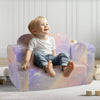 VEVOR Kids Couch, 2-in-1 Toddler Chairs Comfy, Toddler Couch Sofa Bed Fold Out, Convertible Sofa to Lounger, Kids Chair Seat Playroom Furniture for Kids Girls & Boys, Rainbow