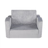 VEVOR Kids Couch, Toddler Chairs Comfy, 2-in-1 Toddler Couch Sofa Bed Fold Out, Convertible Sofa to Lounger, Kids Chair Seat Playroom Furniture for Kids Girls & Boys, Grey