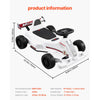VEVOR Electric Go Kart, 6V 4.5Ah Battery, Pedal Go Kart Portable Outdoor Race Toy for Kids Ages 2+, 20000 RPM Motor, 2 MPH Constant Speed, LED Headlight & Horn, Non-slip Tires, 44 lbs Max Load, White