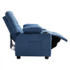 VEVOR Kids Recliner Chair, Toddler Lounger with Cup Holders & Pockets, 107° to 126° Adjustable Back, Breathable Polyester Upholstery Reclining Sofa with Foot-rest, for Boys and Girls, Children (Blue)