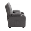 VEVOR Kids Recliner Chair, Toddler Lounger with Cup Holders & Pockets, 107° to 126° Adjustable Back, Breathable Polyester Upholstery Reclining Sofa with Foot-rest, for Boys and Girls, Children (Gray)